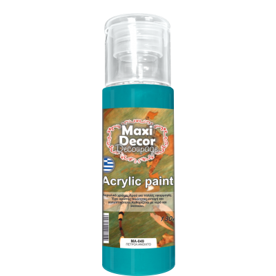 Ακρυλικό Χρώμα 130ml Maxi Decor Πετρόλ Ανοιχτό MA049_MA049130